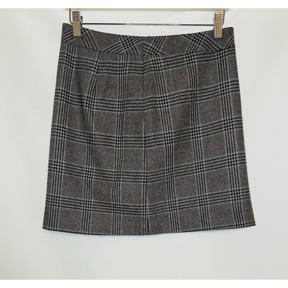 MEXX Wool Blend Brown Plaid Preppy‎ Y2K Mini Skirt SIZE 10 - Picture 1 of 9